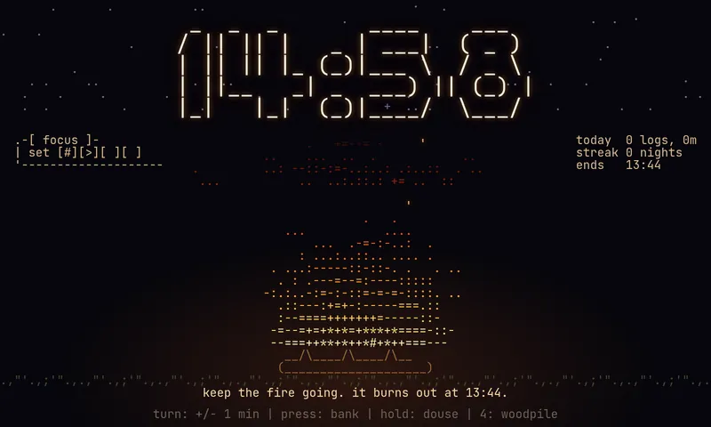 ASCII campfire